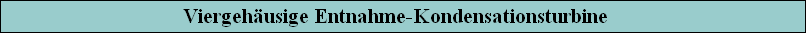 Viergeh�usige Entnahme-Kondensationsturbine